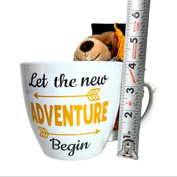 NWT Small Plush Graduation Bear In Inspirational Mug With Gift Bag - Picture 3 of 11